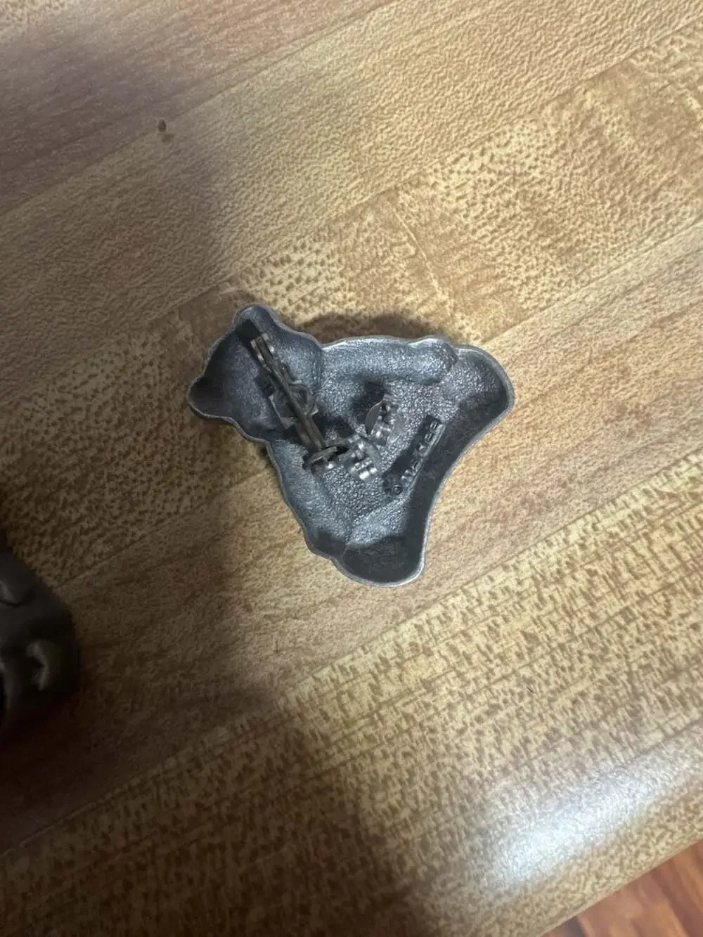 Pewter teddy bear
